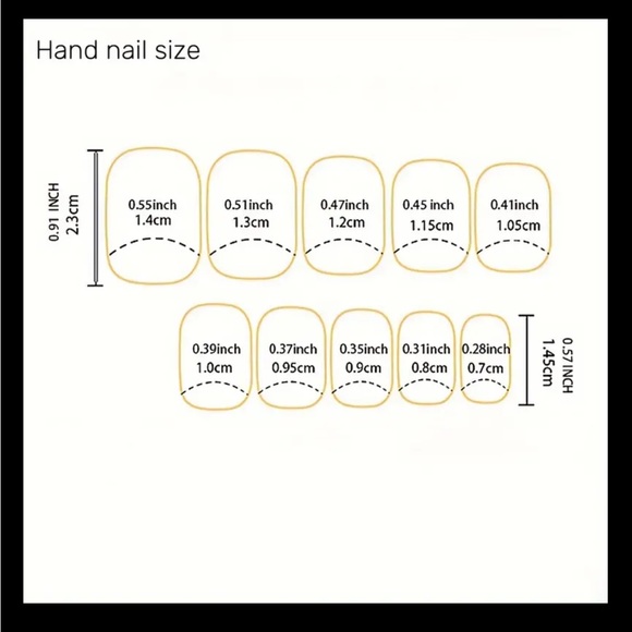 NWOT~ Full cover Press on nails, set of 24 count. Includes nail glue - Picture 2 of 8